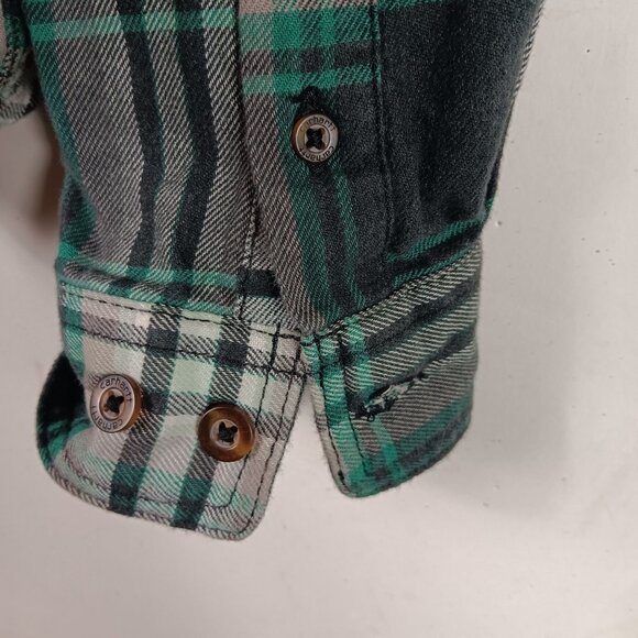 Carhartt Womens Med Hamilton Flannel Plaid Button Up Long Sleeve Shirt Cabincore - Picture 4 of 5